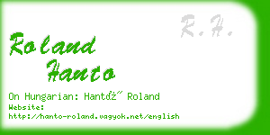 roland hanto business card